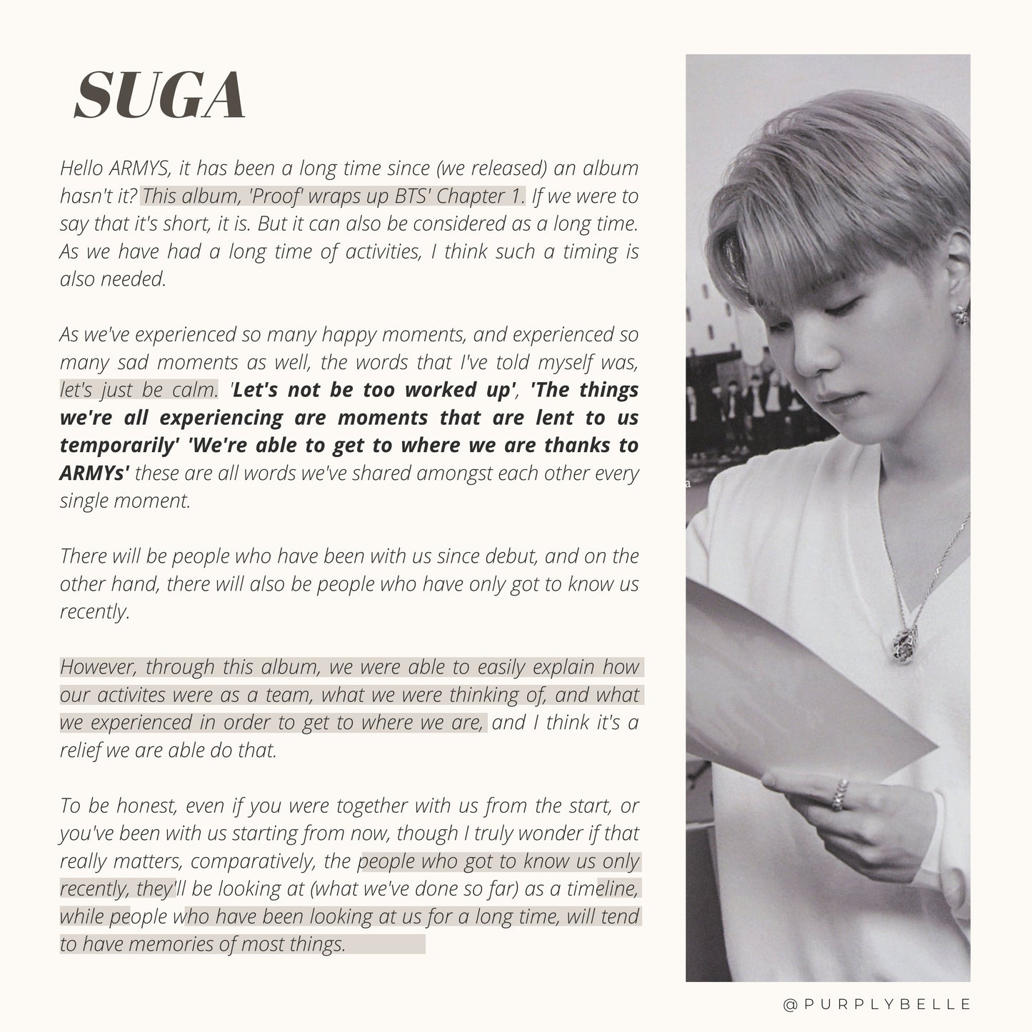 BTS PROOF X VOGUE - SUGA