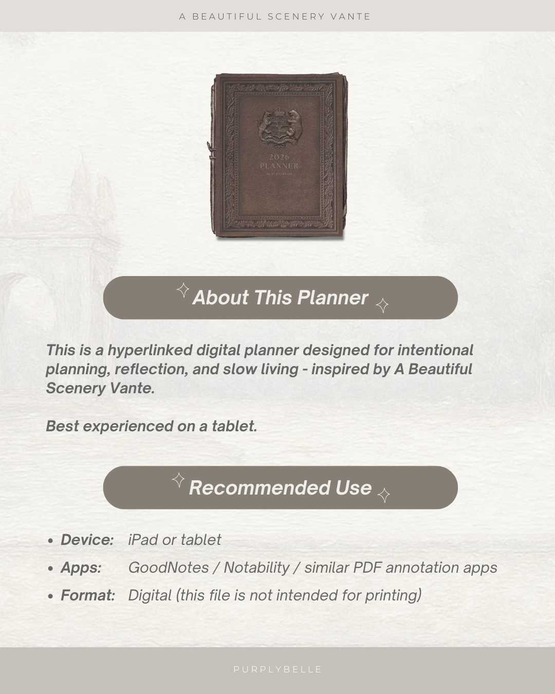 2026 THV Digital Planner - A Beautiful Scenery, Kim Taehyung