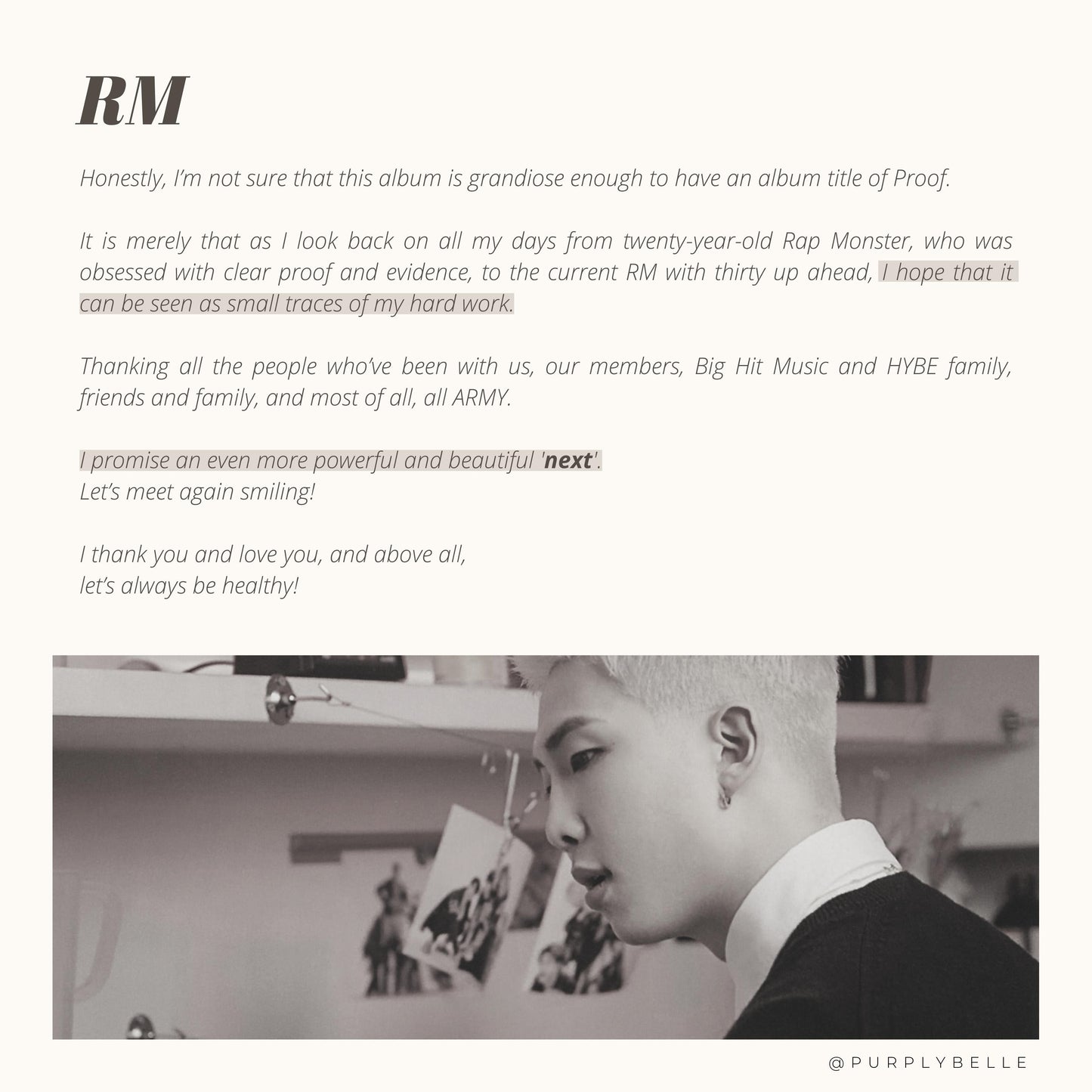 BTS PROOF X VOGUE - RM